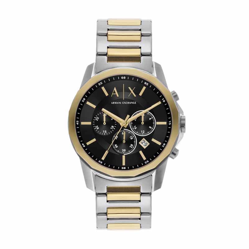 Armani Exchange Two Tone Watch AX7148SET Quartz, Stainless Steel Strap, 44 MM
