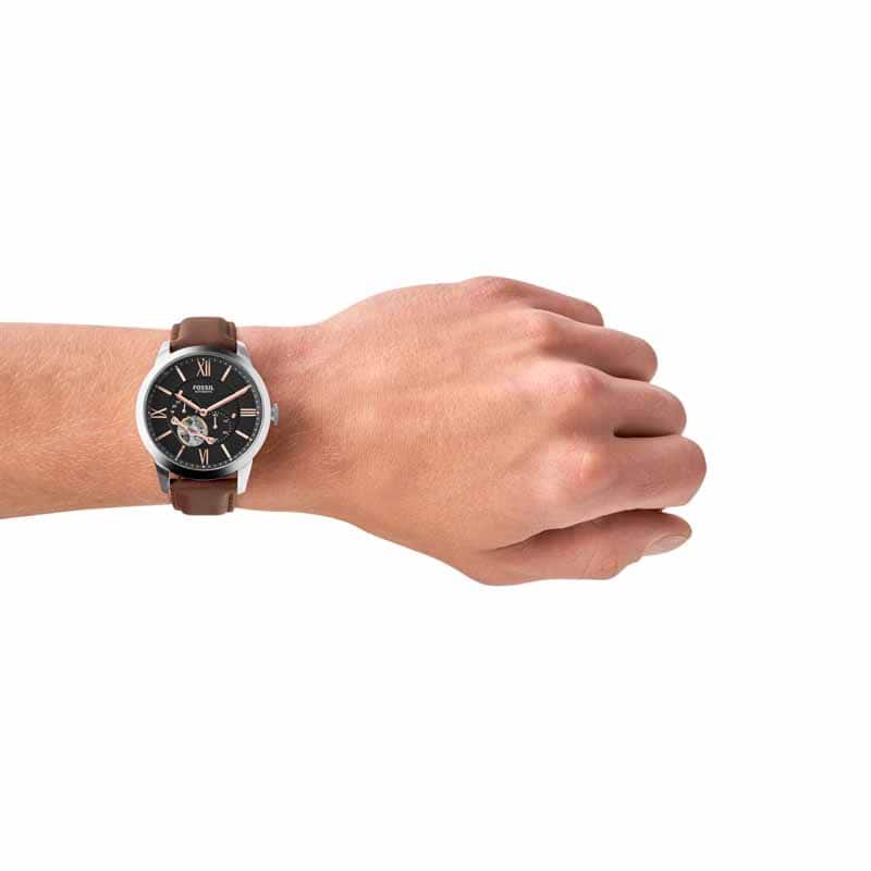 Fossil Townsman Brown Watch ME3061 Automatic, Leather Strap, 45 MM