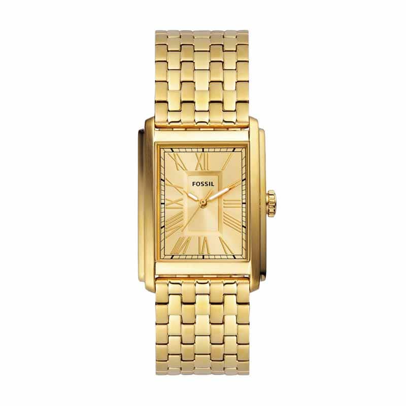 Fossil Carraway Gold Watch FS6009 Quartz, Stainless Steel Strap, 30 MM