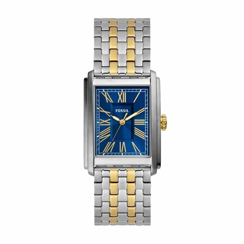Fossil Carraway Two Tone Watch FS6010 Quartz, Stainless Steel Strap, 30 MM