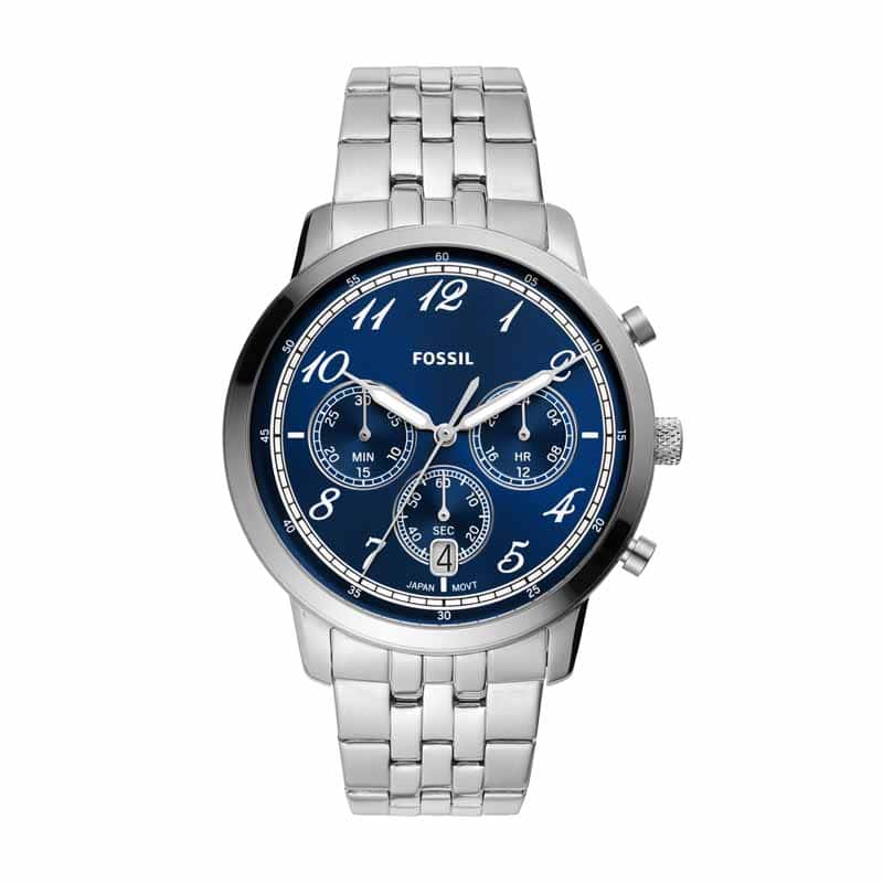 Fossil Neutra Silver Watch FS6025 Quartz, Stainless Steel Strap, 44 MM