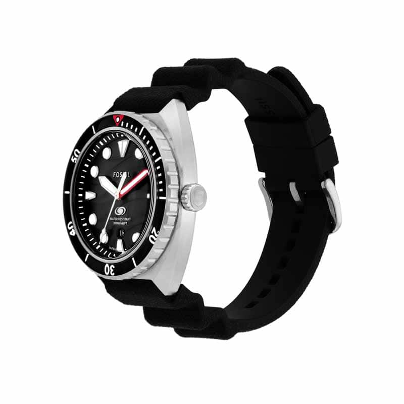 Fossil Breaker Black Watch FS6062 Quartz, Silicone Strap, 42 MM