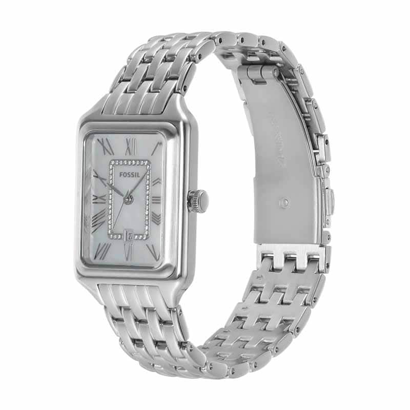 Fossil Raquel Silver Watch ES5306 Quartz, Stainless Steel Strap, 26 MM