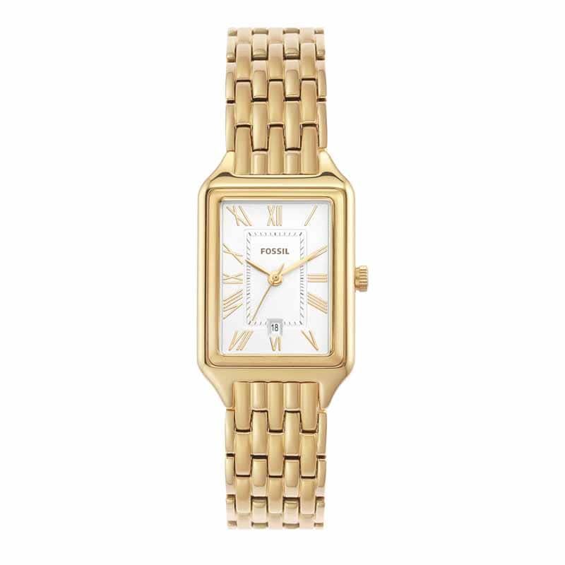 Fossil Raquel Gold Watch ES5220 Quartz, Stainless Steel Strap, 23 MM