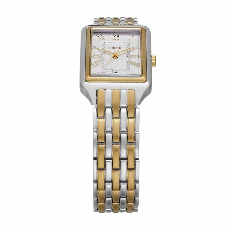 Fossil Raquel Two Tone Watch ES5368 Quartz, Stainless Steel Strap, 23 MM
