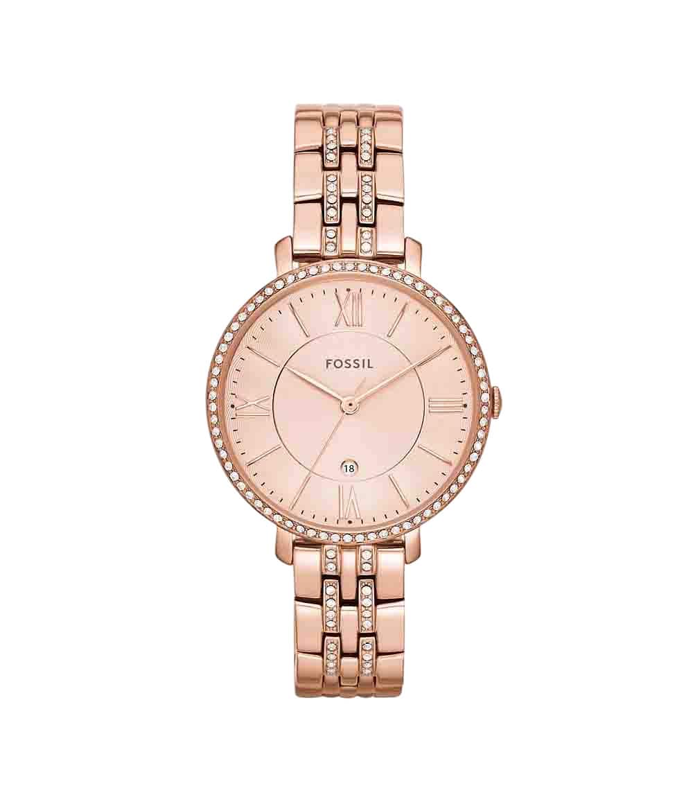 Fossil Jacqueline Analog Watch - ES3546, Women, Rose Gold, 36MM