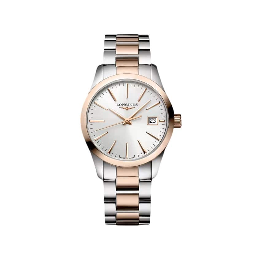 Longines Conquest Classic MOP Diamond Dial L22863877 Watch, Women, White, 15MM