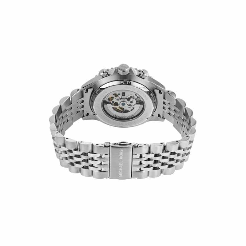 Michael Kors Bayville Silver Watch MK9045 Automatic, Stainless Steel Strap, 45 MM