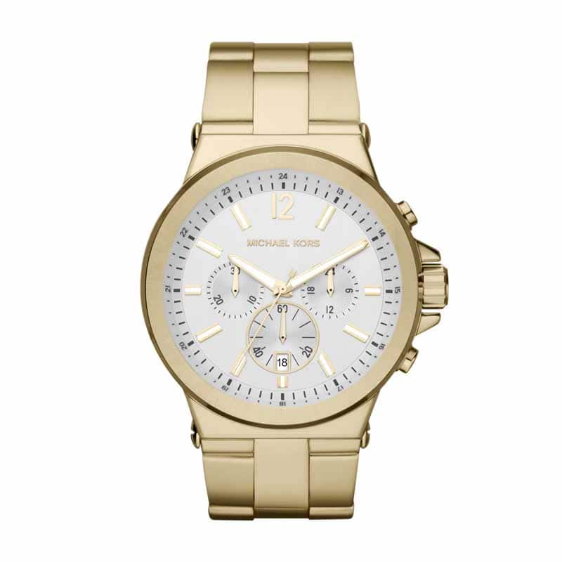 Michael Kors Dylan Gold Watch MK8278 Quartz, Stainless Steel Strap, 48 MM