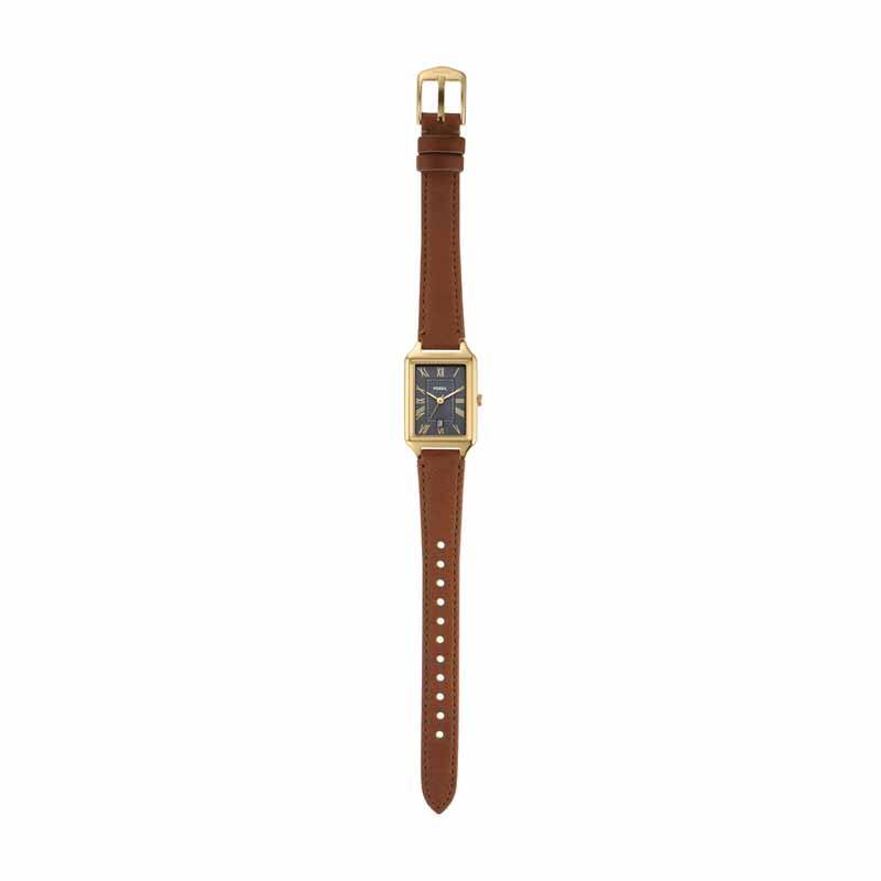 Fossil Raquel Brown Watch ES5303 Quartz, Leather Strap, 23 MM