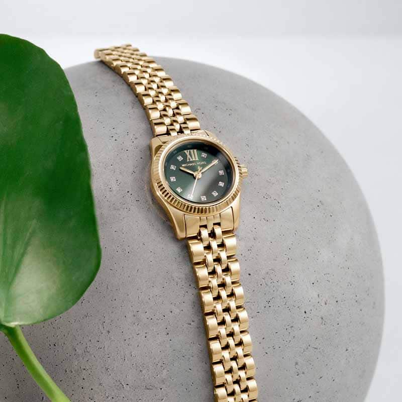 Michael Kors Lexington Gold Watch MK4842 Quartz, Stainless Steel Strap, 26 MM