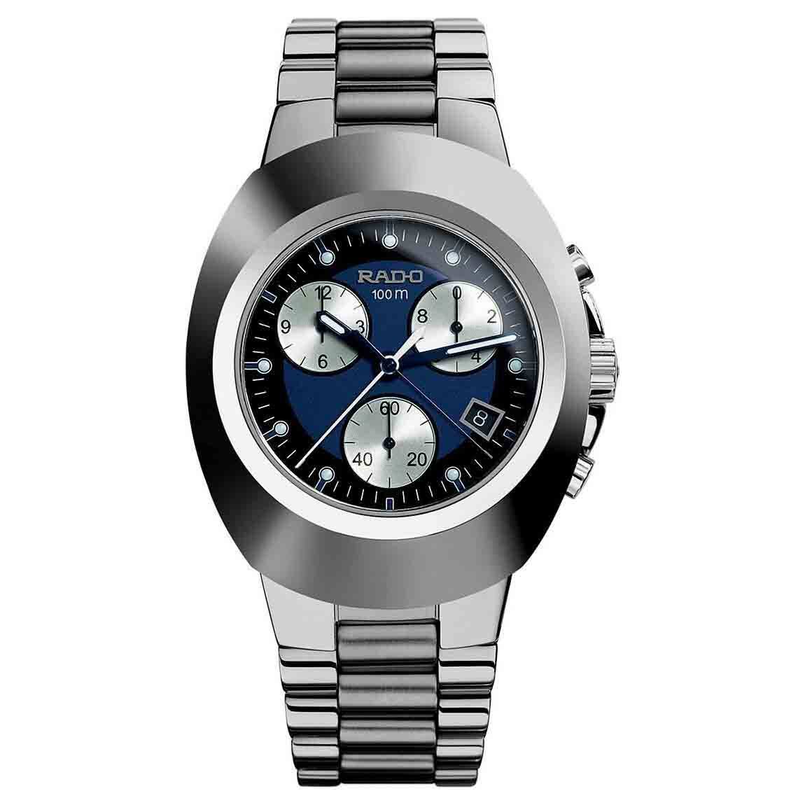 Rado New Original Chronograph R12638173, Men, Blue, 38.5mm
