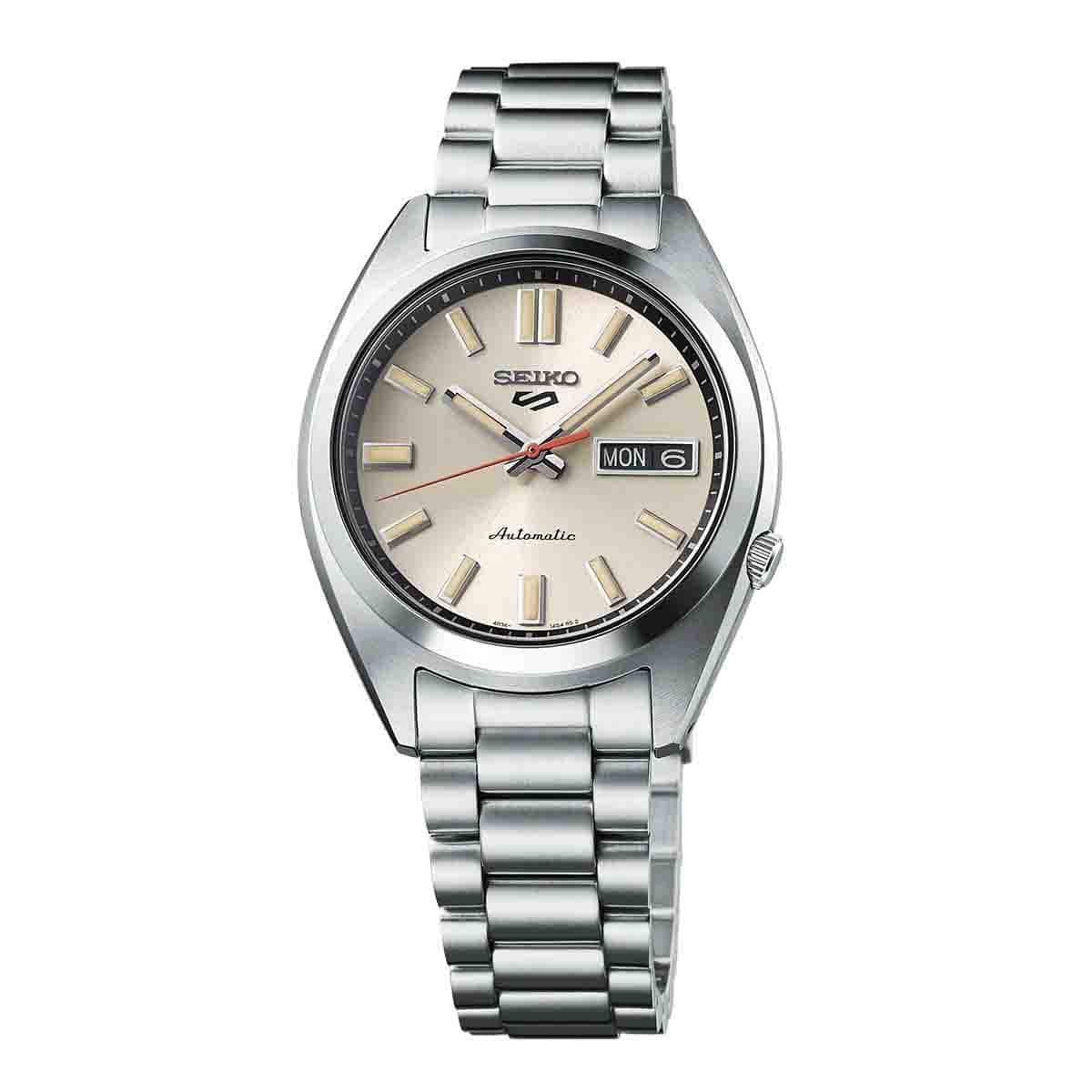 Seiko 5 Classic Sports - SRPK91K1, Men, Beige, 37.4MM