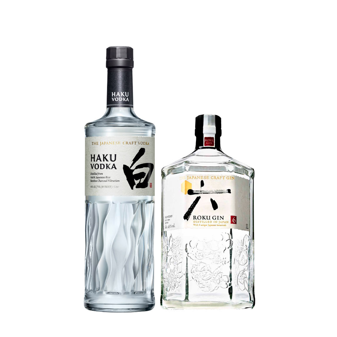 Haku Suntory Haku Vodka 100cl & Roku Japanese Gin Select Ed 43% 100cl