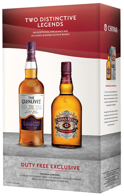 Chivas Regal  12 Year Old 100cl and The Glenlivet Triple Cask 100cl