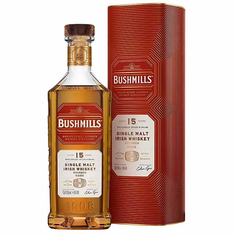 Bushmills 15 Year Old Bourbon Cask Single Malt Irish Whiskey, 70CL