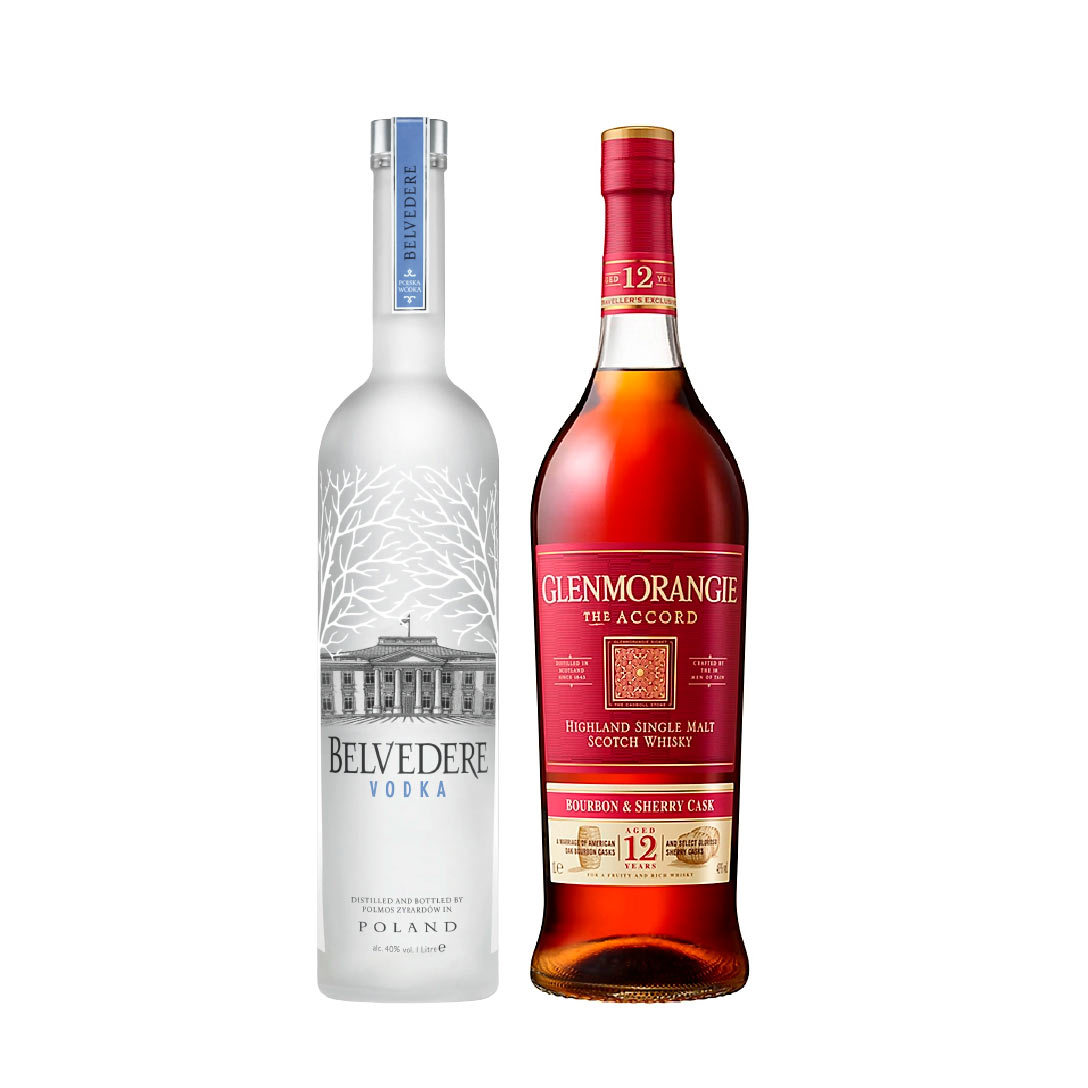 Belvedere Vodka 100cl & Glenmorangie The Accord 12 YO 43% 100cl