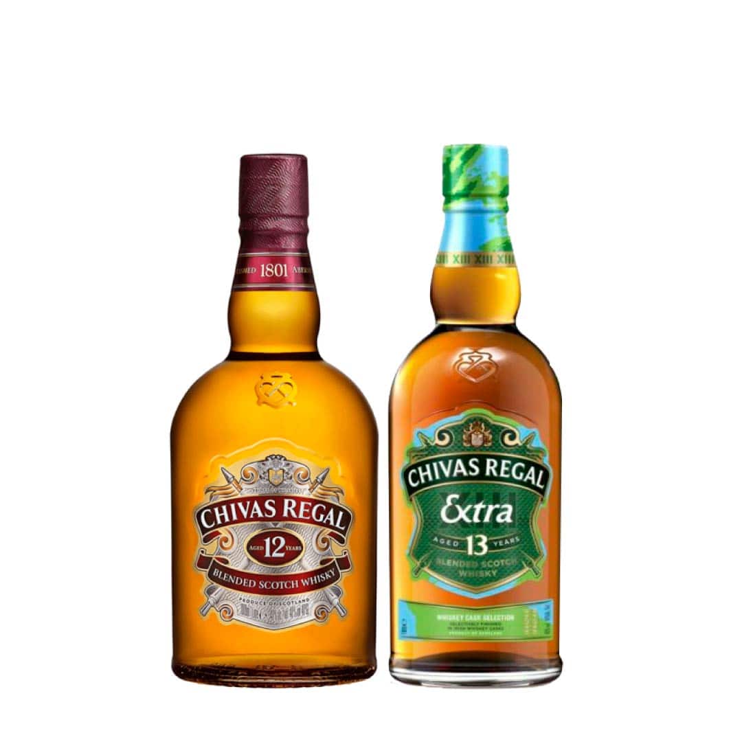 Chivas Regal 12 YO 100cl & Chivas Regal Extra 13 Irish 6X1l Case (Ge) 100cl