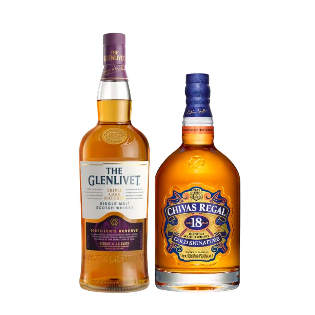Chivas 18YO 100cl & Glenlivet Master Distillers Reserve 100 cl
