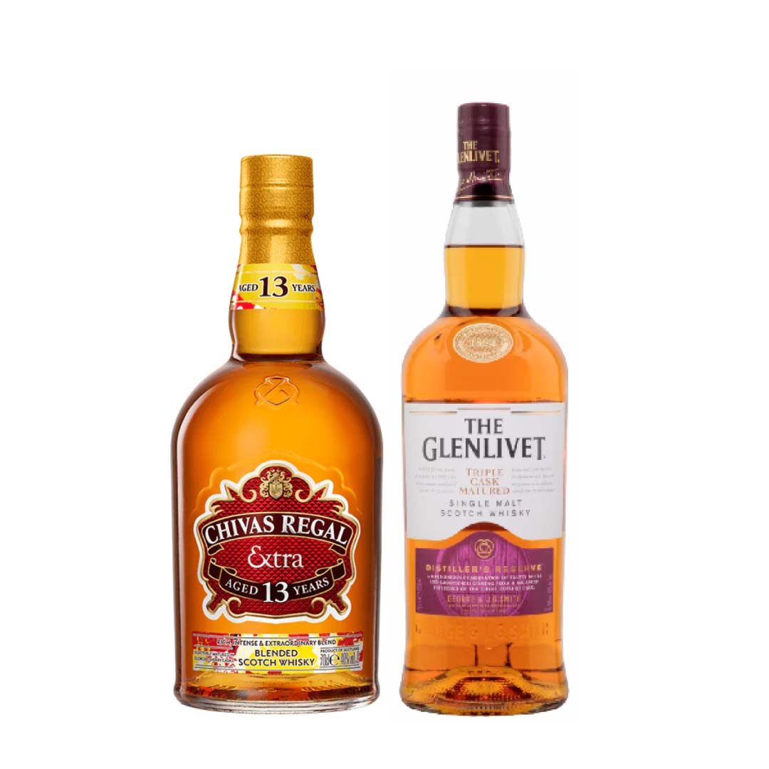 Chivas Regal 13YO 100cl Sherry Cask & Glenlivet Master Distillers Reserve 100 cl