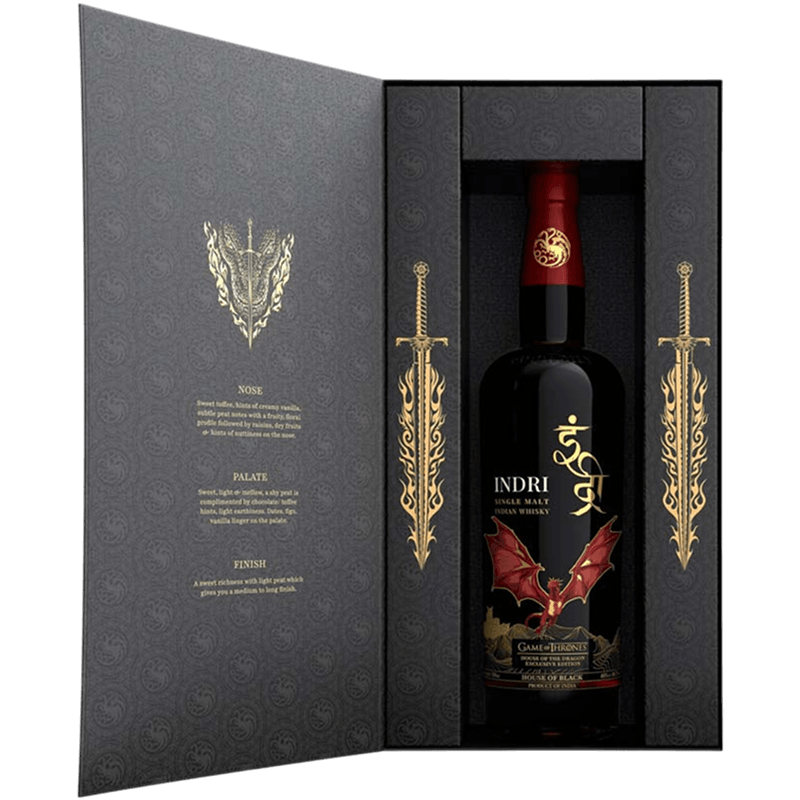Indri Single Malt Whisky GOT  - House of Black, 75 Cl,  Exclusive Edition
