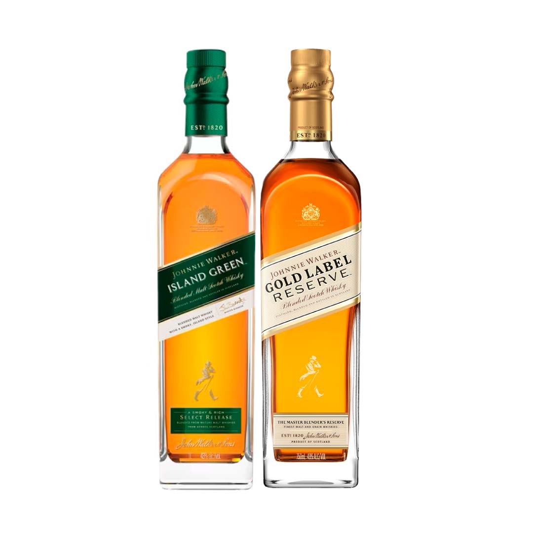 Johnnie Walker Island Green 100cl & Johnnie Walker Gold Reserve 100Cl