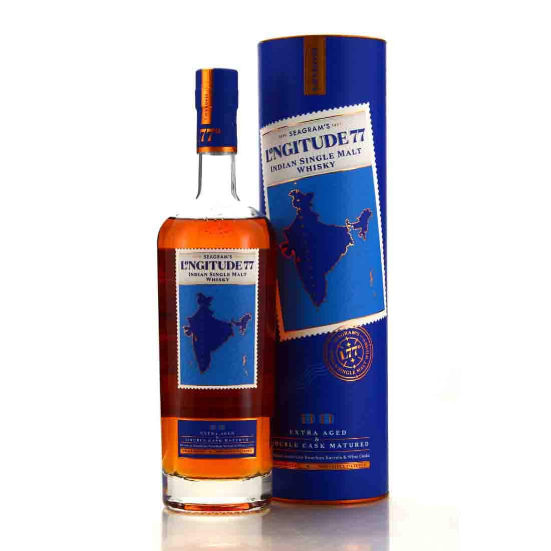 Longitude 77 Indian Single Malt Whisky, 75CL