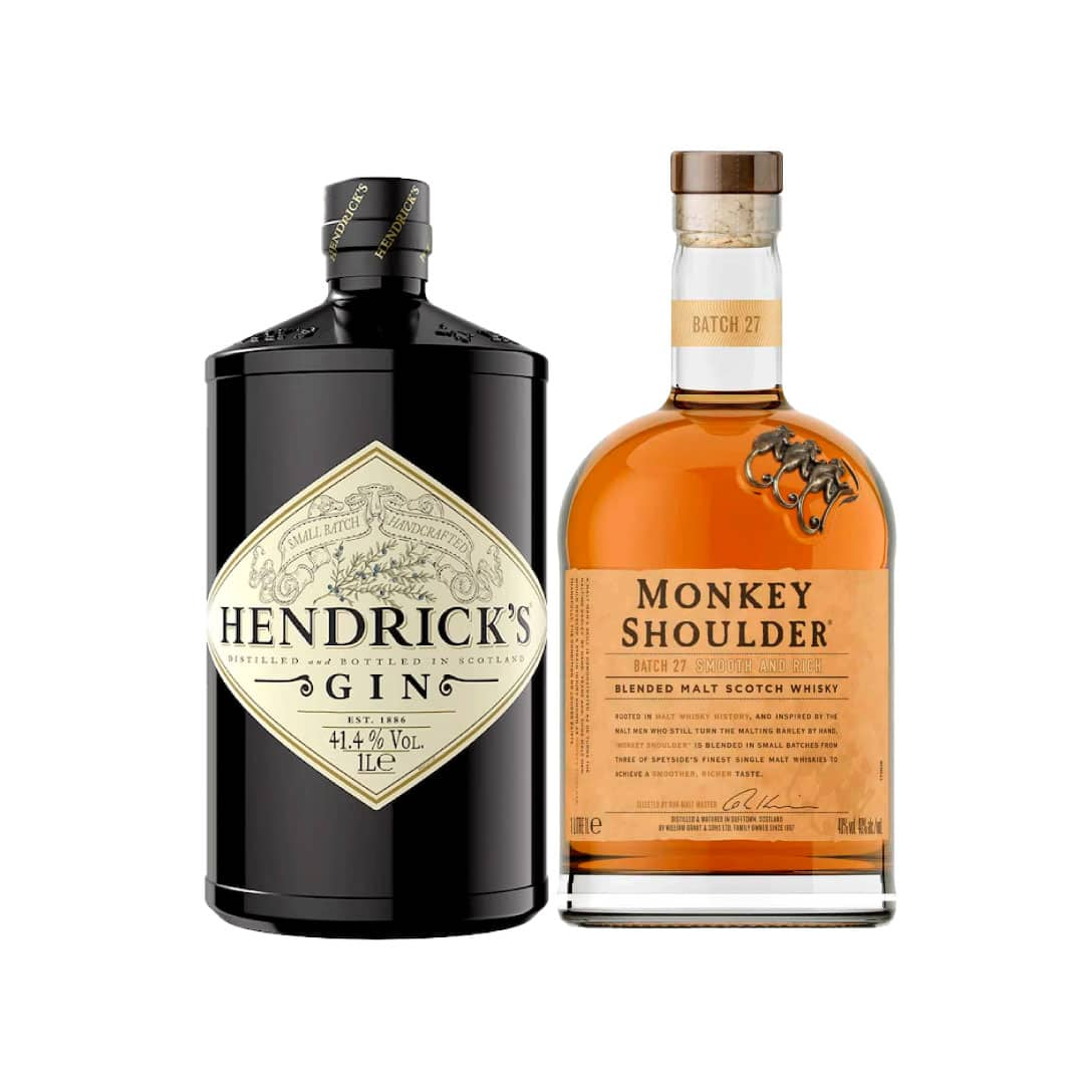 Buy Monkey Shoulder 100cl & Hendrick's Gin 100cl Single Malt Whisky at ...