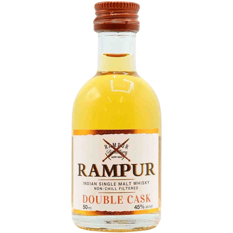 Rampur Double Cask Indian Single Malt Whisky Miniature, 5CL