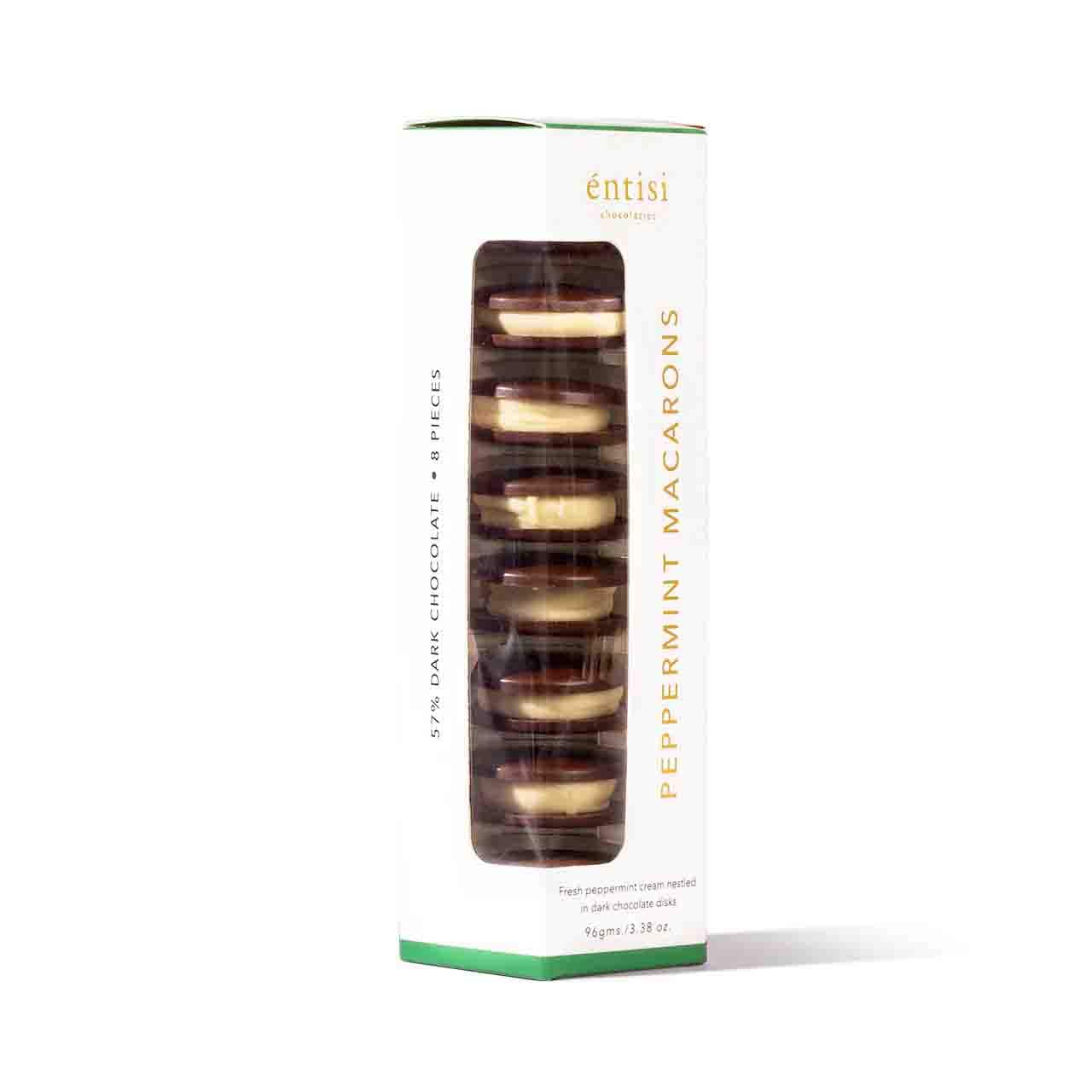 Entisi Peppermint Chocolate Macarons Pack of 8