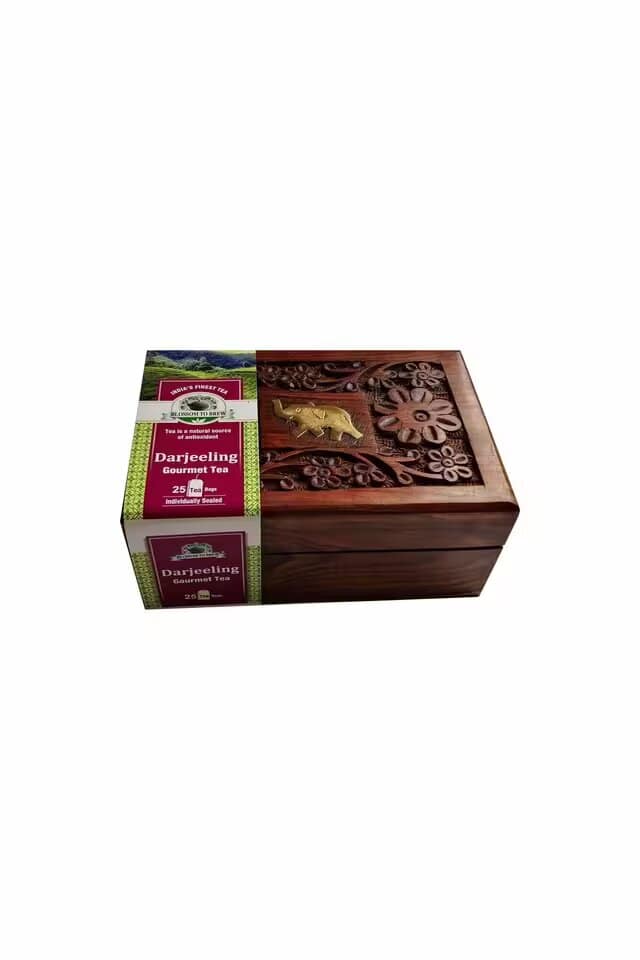 Blossom To Brew Darjeeling gourmet Tea Bag In Wooden Box (25 Tea Bags), 50g