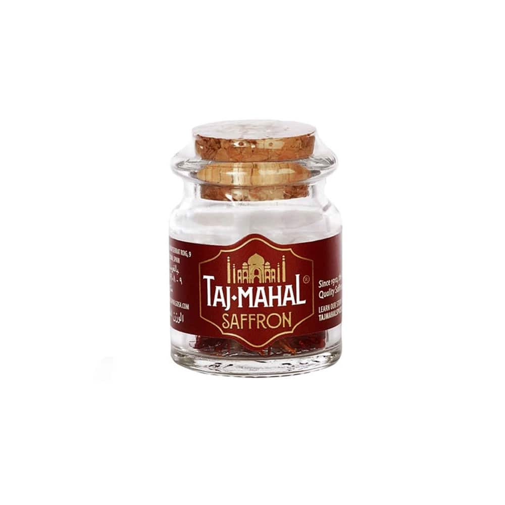 Taj Mahal Saffron Filaments - Glass Jar With Mortel