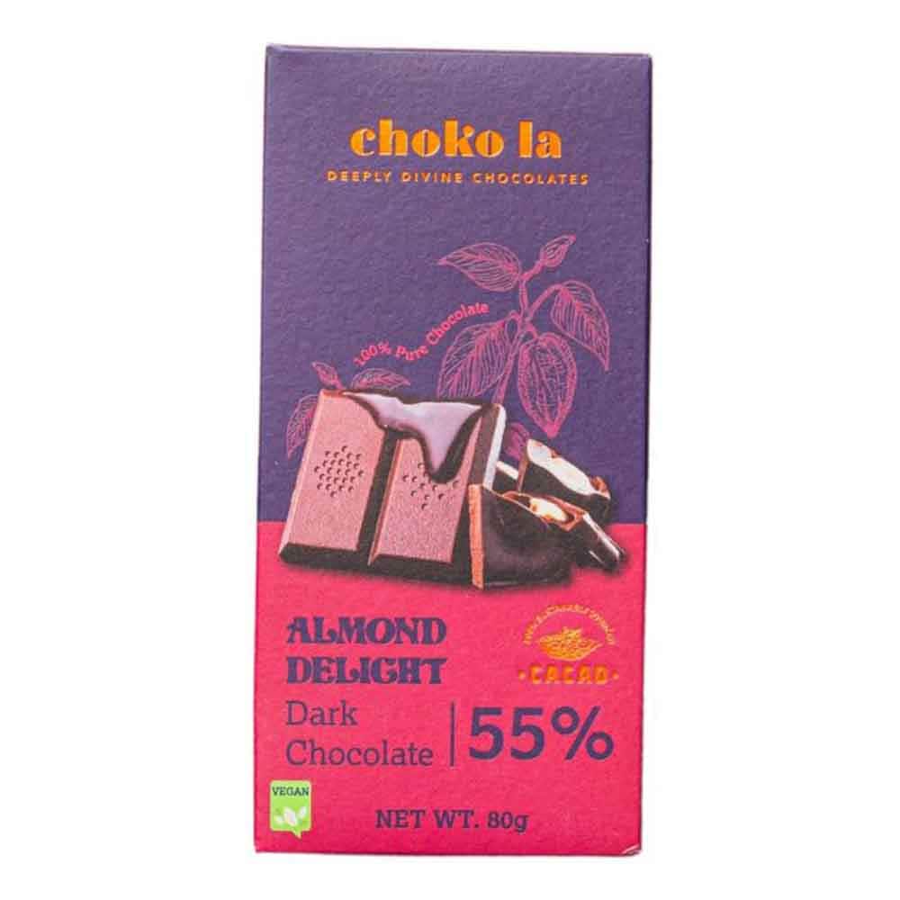 Chokola 55 percent Almond Delight Bar