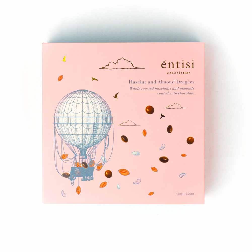 Entisi Crunchy Hazelnut Almond  Dragees Gift Box 180g