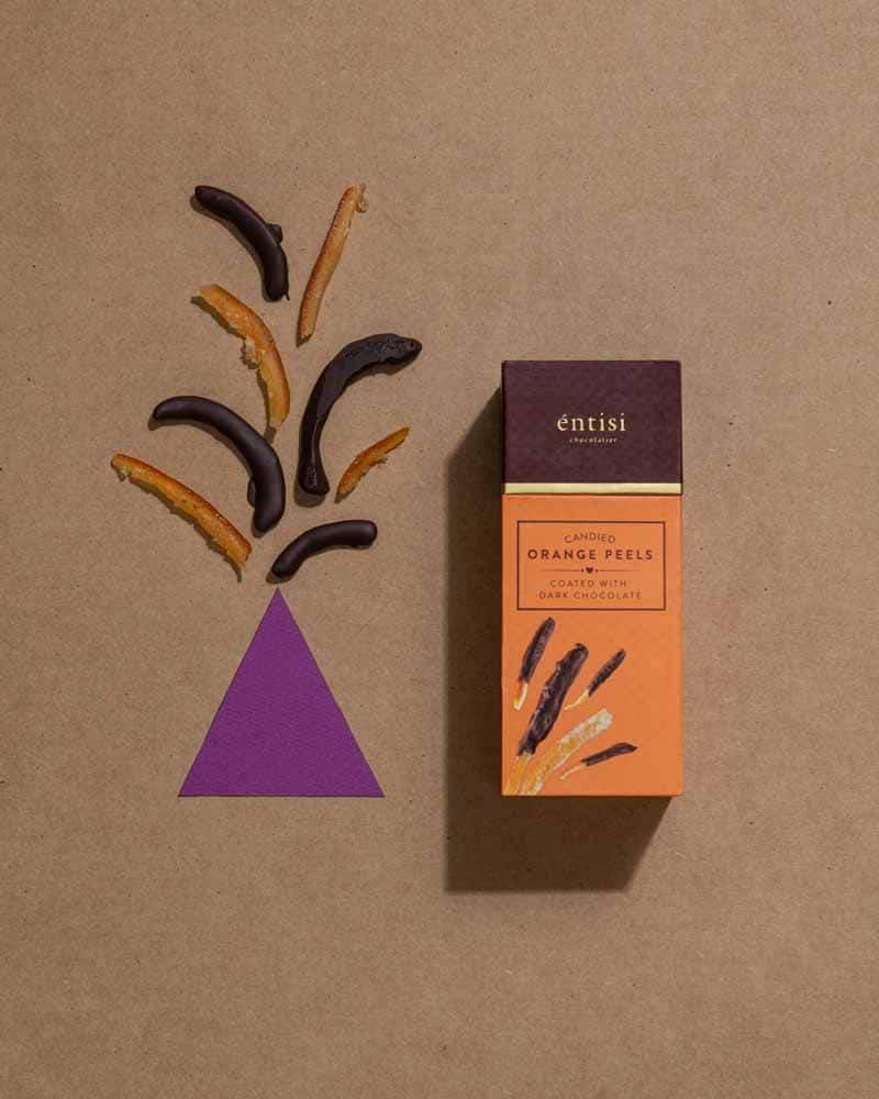Entisi Dark Choc Candied Orange Peel 125g