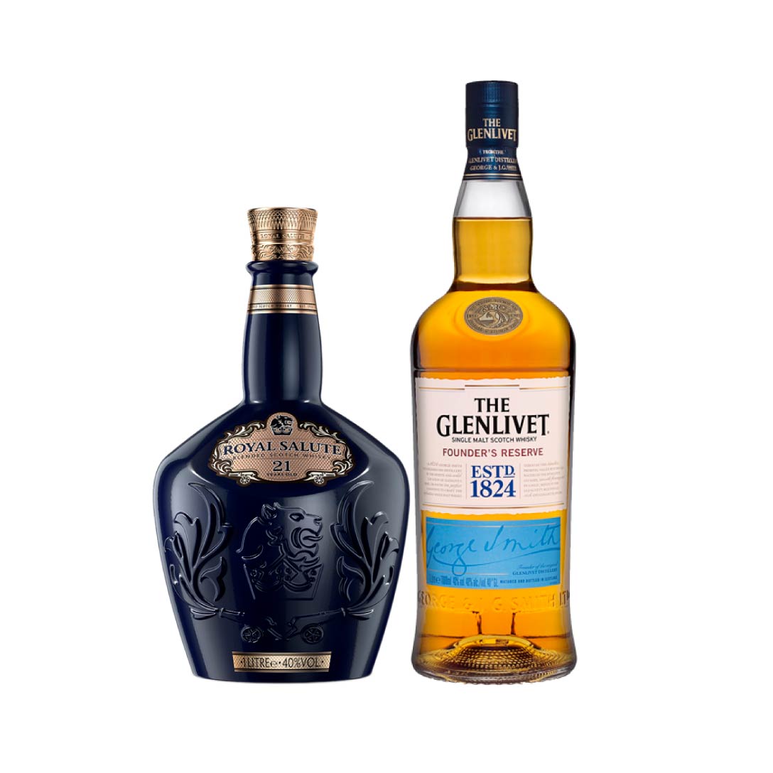 Royal Salute 21Yo Tri 100 Cl & Glenlivet Founders Res Sm W 100 Cl