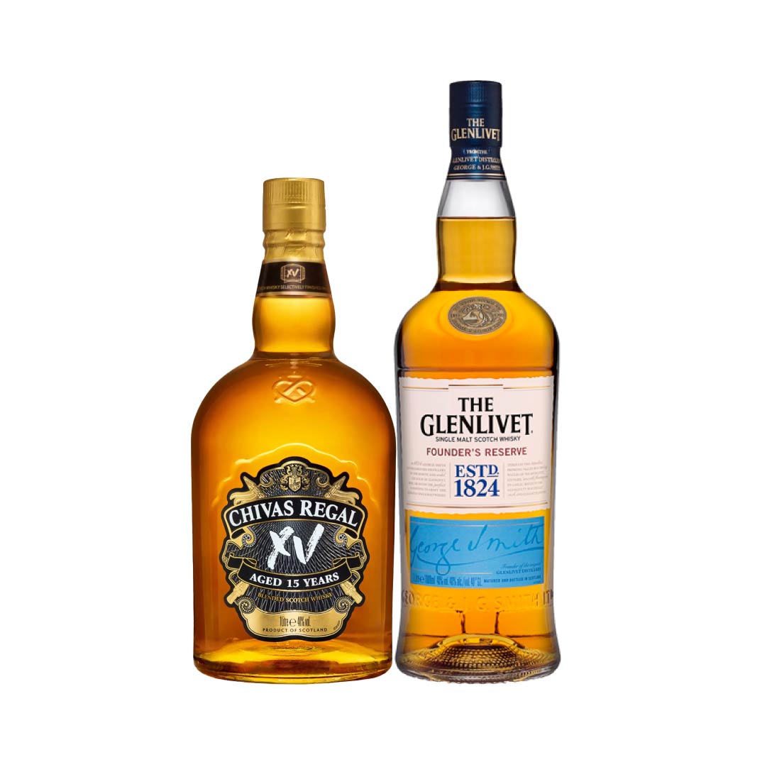 Chivas Regal 15Yo 100 Cl & Glenlivet Founders Res Sm W 100 Cl