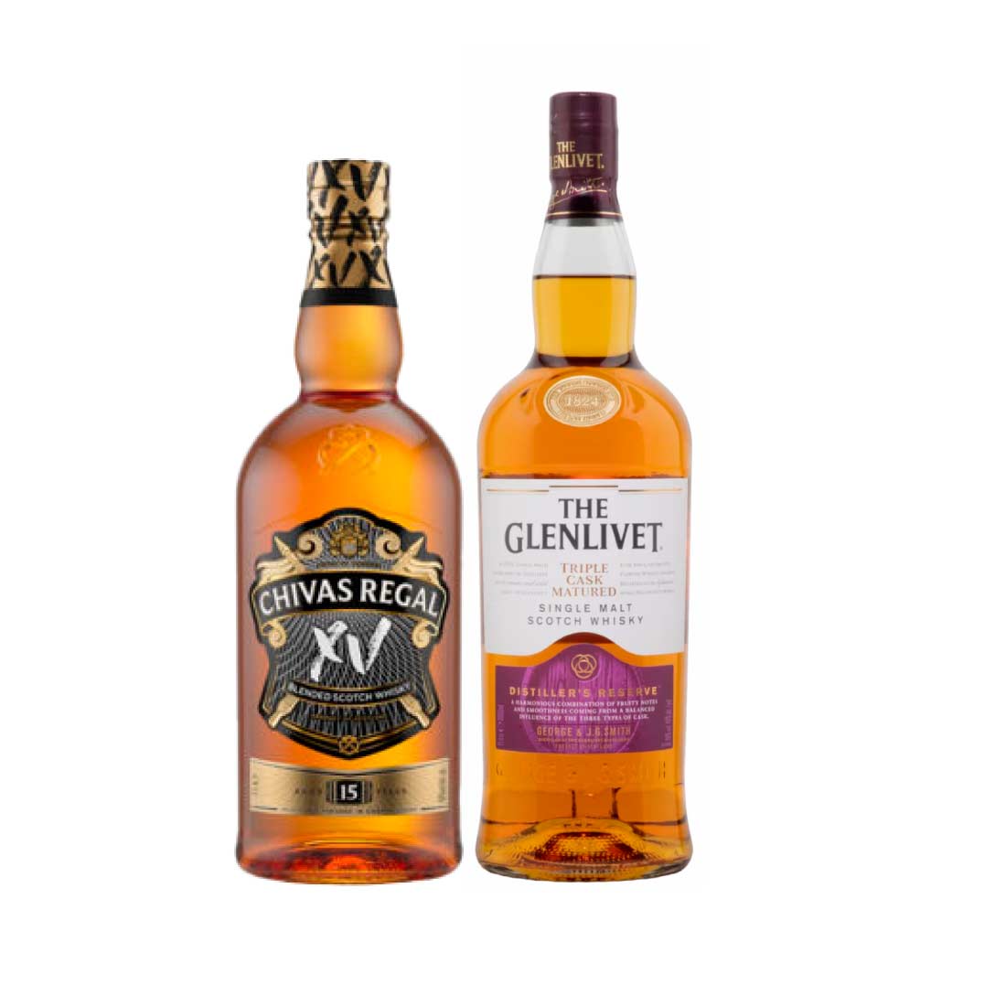Chivas Regal Xv Festive Pack 100 Cl & Glenlivet Master D Rsv 100 Cl