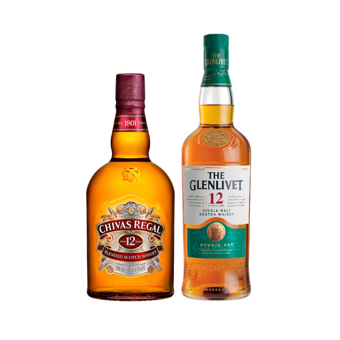 Glenlivet 12Yo Whisky Gb 100 Cl & Chivas Reg 12Y Scotch Whisk 100 Cl