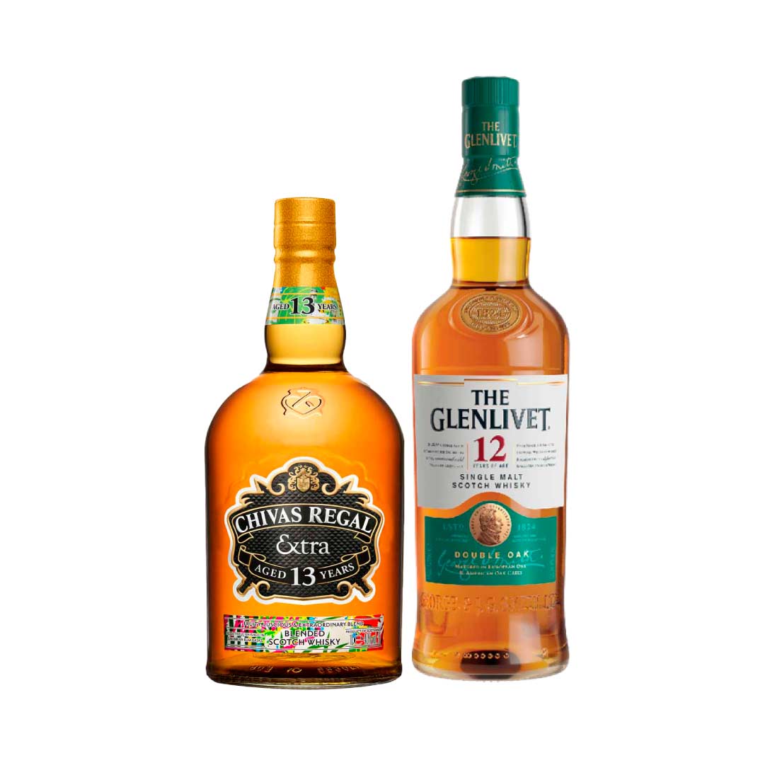Glenlivet 12Yo Whisky Gb 100 Cl & Chivas Regal Extra 13 Rum 100 Cl
