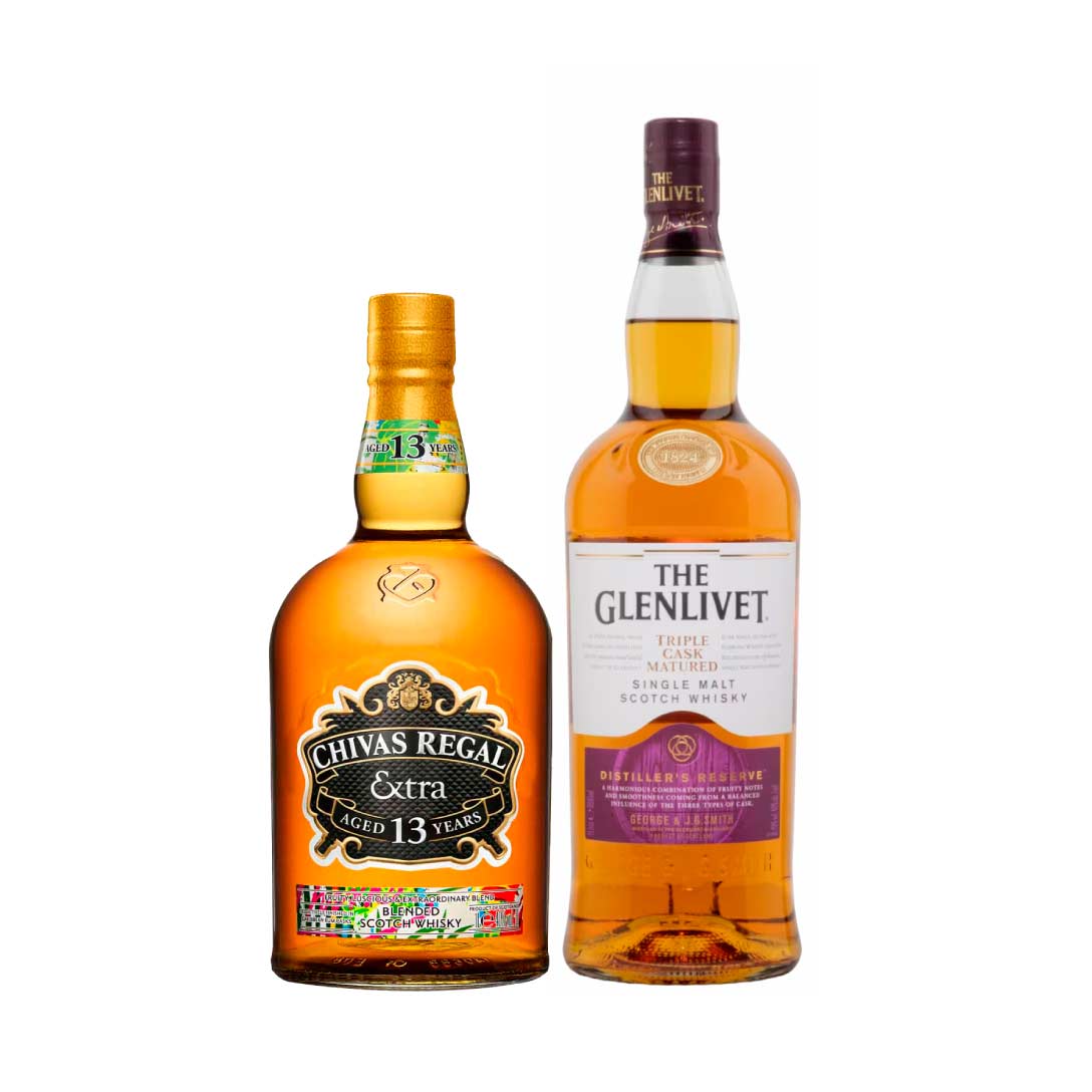 Glenlivet Master D Rsv 100 Cl & Chivas Regal Extra 13 Rum 100 Cl
