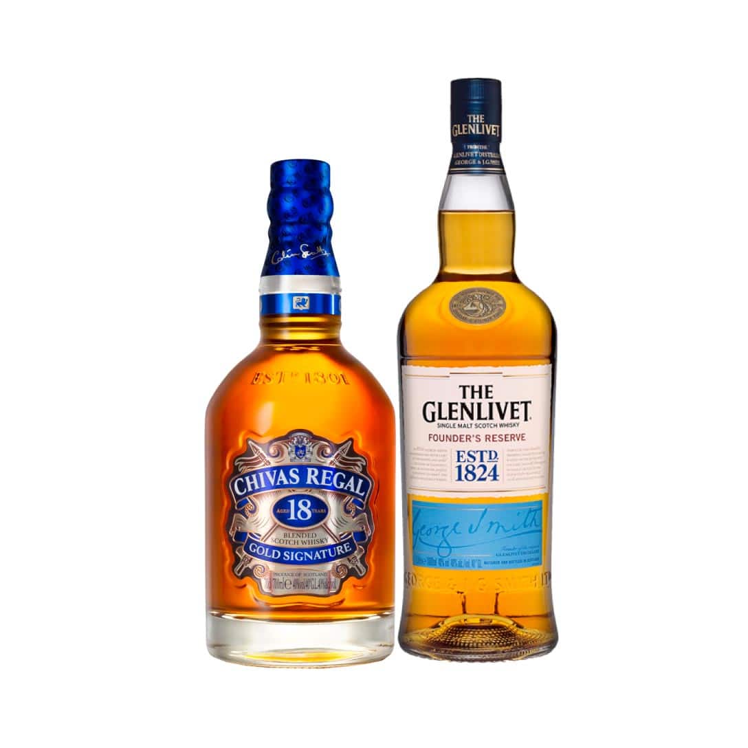 Glenlivet Founders Res Sm W 100 Cl & Chivas Regal 18 Yo 100 Cl