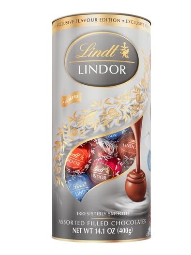 Lindt Lindor Assorted Silver Tube, 400g