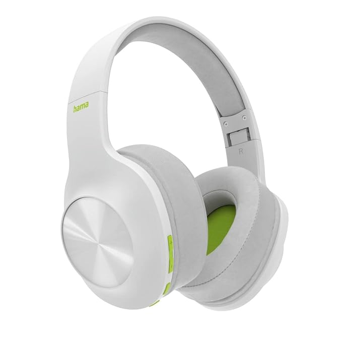 Hama "Spirit Calypso" Bluetooth Headphones, Over-Ear, Bass Boost, Foldable, Light Grey
