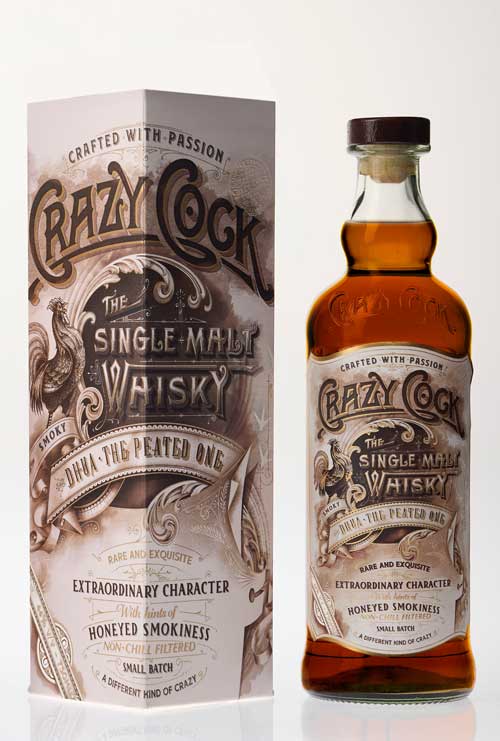 IND Crazy Cock Dhua Single Malt Whisky 46  75 CL