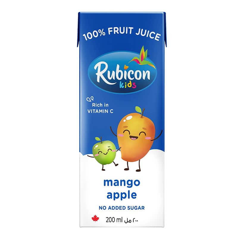 Rubicon Mango Apple No Sugar Added Juices, 200ML