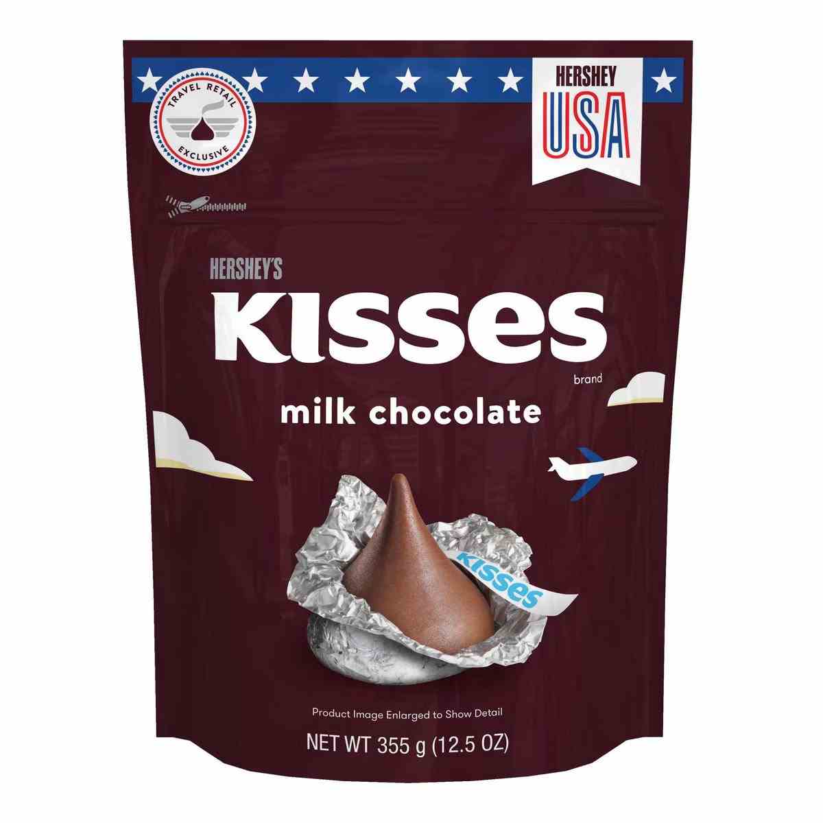 Hershey's Kisses Milk Chocolate Pouch, 355g