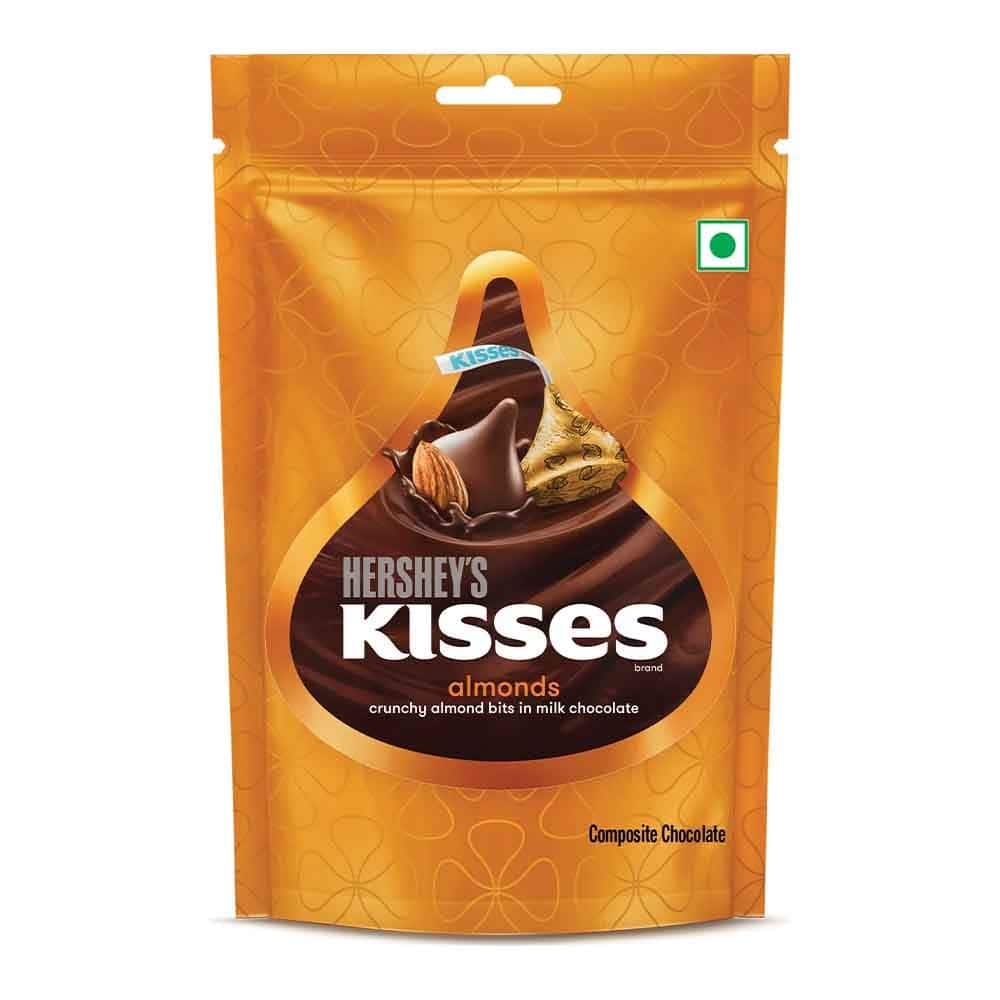 Hershey's Kisses Milk Chocolate With Almonds, 300g