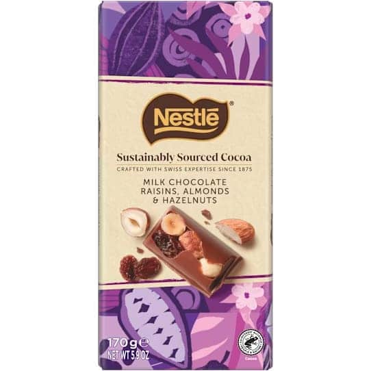Nestle Swiss Milk Raisin Hazelnut Almond, 170g