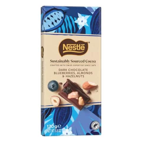 Nestle Swiss Dark Bluberry Hazelnut Almond bar, 170g